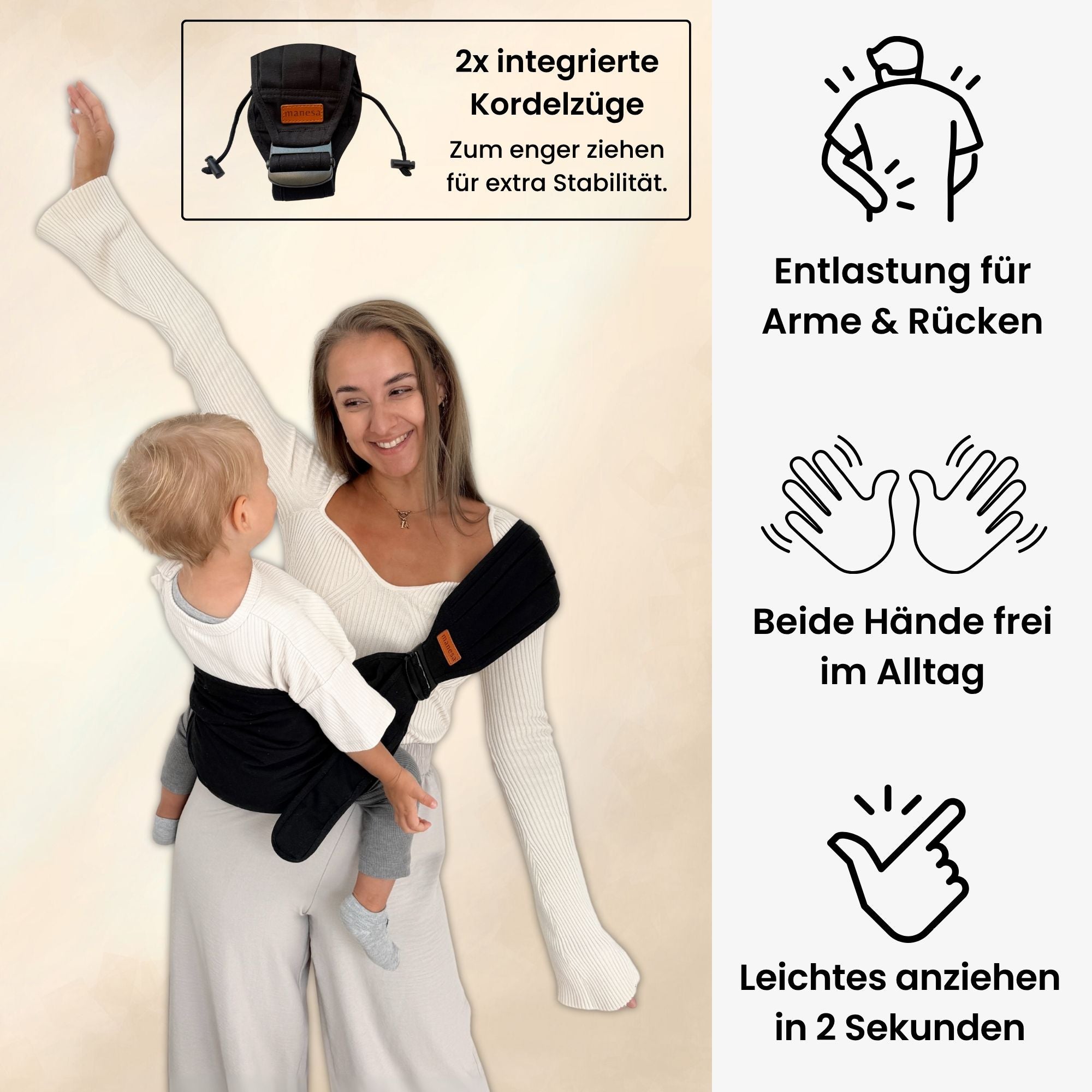 Ergonomische Kindertrage 2.0 inkl. Reisetasche
