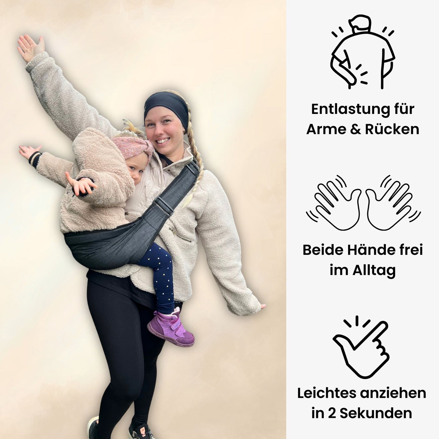 Ergonomische Kindertrage inkl. Reisetasche